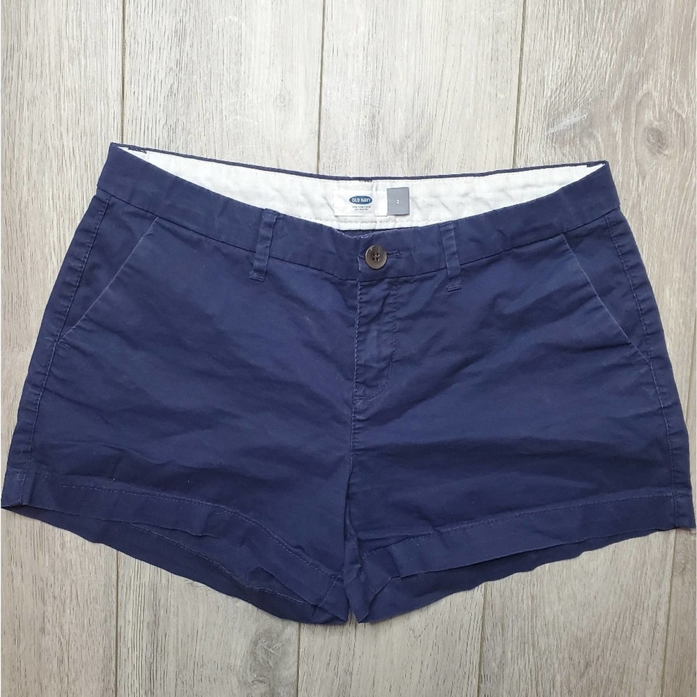 Old navy navy blue chino shorts sz 2